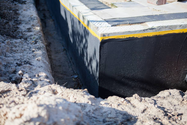 Residential Basement Waterproofing installation at a Columbus, KS home by SJ Waterproofing Pros